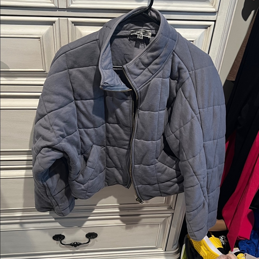Women's Gray/blue Quilted Jacket